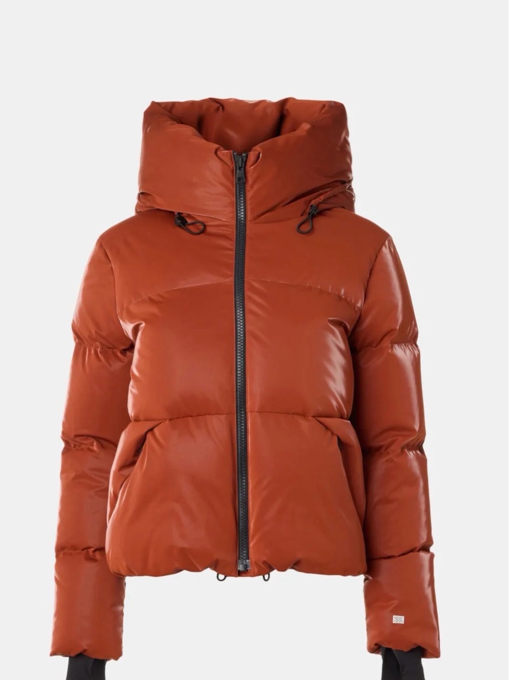 Soia & Kyo Rust Brick Puffer Jacket with Large Hood Size S